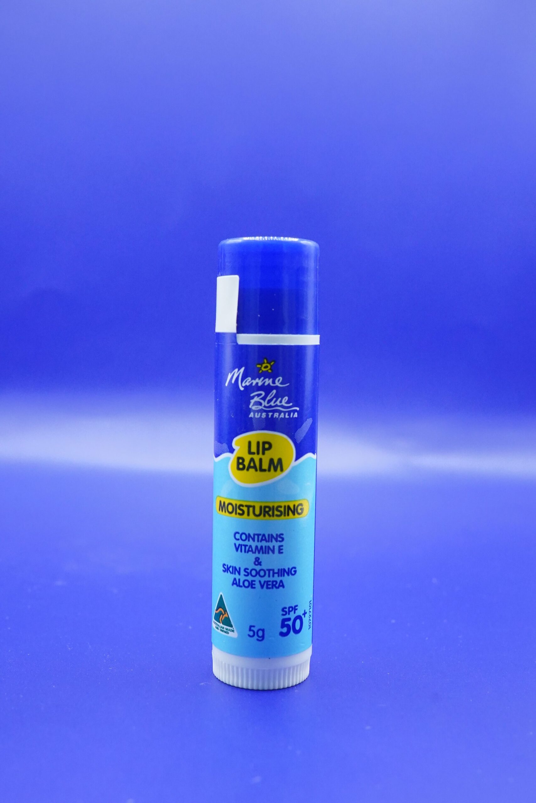 Marine Blue Moisturizing Lip Balm 5 G: Concentrated Care for Silky Soft Lips, Repairs Dryness and Protects Against Cracking with Long-Lasting Marine Hydration