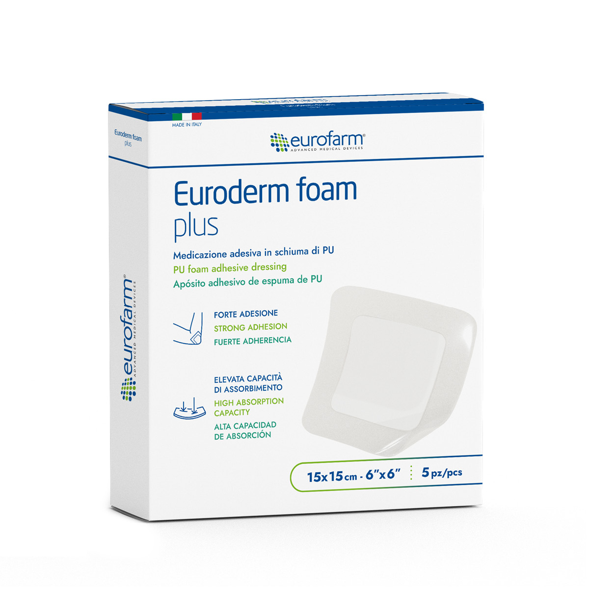 Euroderm Foam Plus 20x20 cm - 3 pcs/box - Image 2