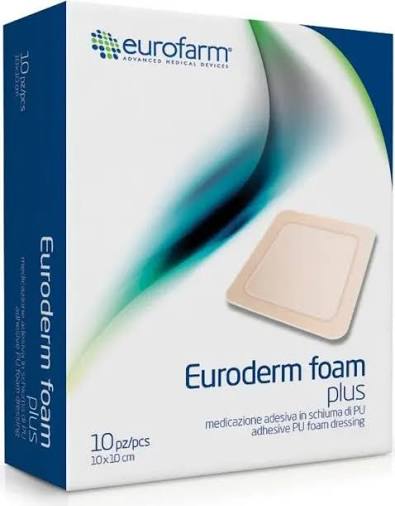 Euroderm Foam Plus 10x10 cm - 10 pcs/box