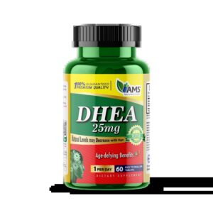 AMS DHEA 25 mg 60 Tablets: The Balanced Dose for Supporting Egg Quality, Youthful Vitality, and Hormonal Balance