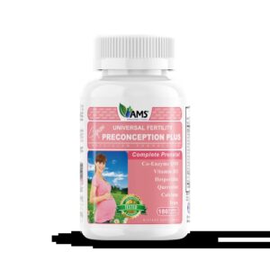 AMS Preconception Plus 90 Capsules: Comprehensive Nutrition to Prepare the Body for Pregnancy, Support Fertility, and Protect the Baby Early On