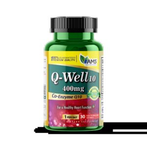 AMS Q well 10 400 mg: The High-Potency Coenzyme Q10 for Optimal Heart Function, Reproductive Health, and Cellular Energy
