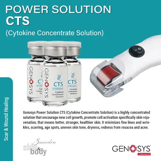 Genosys Power Solution - CTS 10 Vials x 2 ml : The Concentrated Cytokine Ampoules for Skin Firming, Restoring Density, and Effectively Fighting Aging Signs