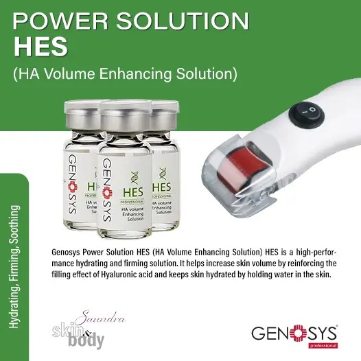 Genosys HA Volume Enhancing Solution - HES 10 Vials x 2 ml : The Concentrated Hyaluronic Acid Ampoules for Deep Hydration, Filling Fine Lines, and Restoring Skin Plumpness