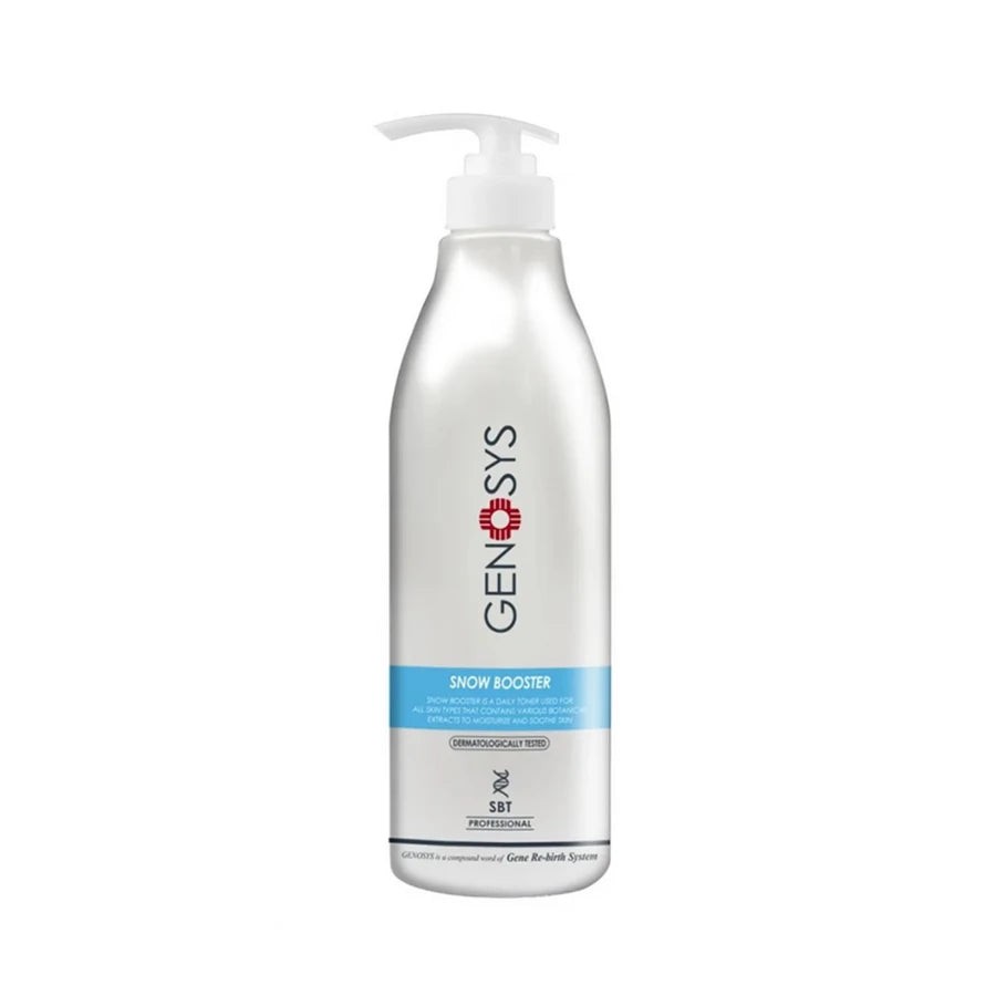 Genosys Snow Booster 1000 ML: The Massive Professional Toner for Balancing Skin pH, Removing Residue, and Deeply Prepping the Face for Treatment