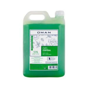 UMAN Body Gel, Aloevera 5L: The Giant Professional Pack for Beauty Clinics and Laser Centers, Offering Unmatched Economic Savings and Natural Aloe Quality