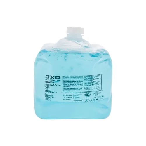 OXD Ultrasound gel blue 5L flexible: The Classic Hospital-Favorite Blue Gel in Smart Packaging That Prevents Waste and Ensures Clear Visibility During Exams